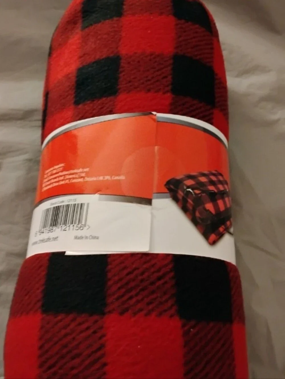 Treksafe 12V Heated Travel Blanket - Red Black Buffalo Plaid New